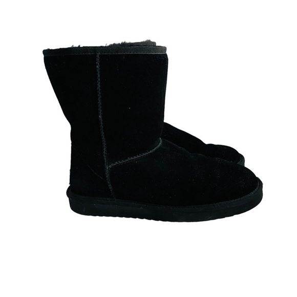 UGG Koolaburra Black Suede Shearling Winter Boots - Picture 2 of 12